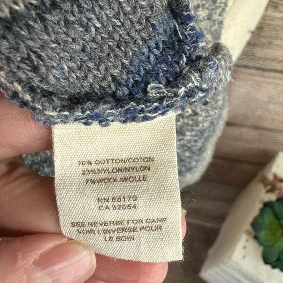 Free People Chevron Stripe Oversize Wool Off Shoulder Sweater Size Extra Small - Picture 6 of 7